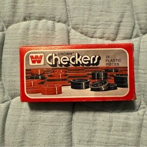 Whitman Crown Checkers Set - Red and Black
